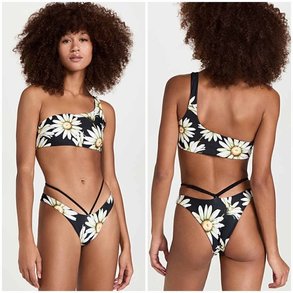 💕AGUA BENDITA💕 Roma Moss Bikini Top + Egle Moss Bikini Bottoms ~ Floral M NWT